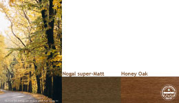 Two new color proposals, Super-Matt Walnut and Honey Oak.